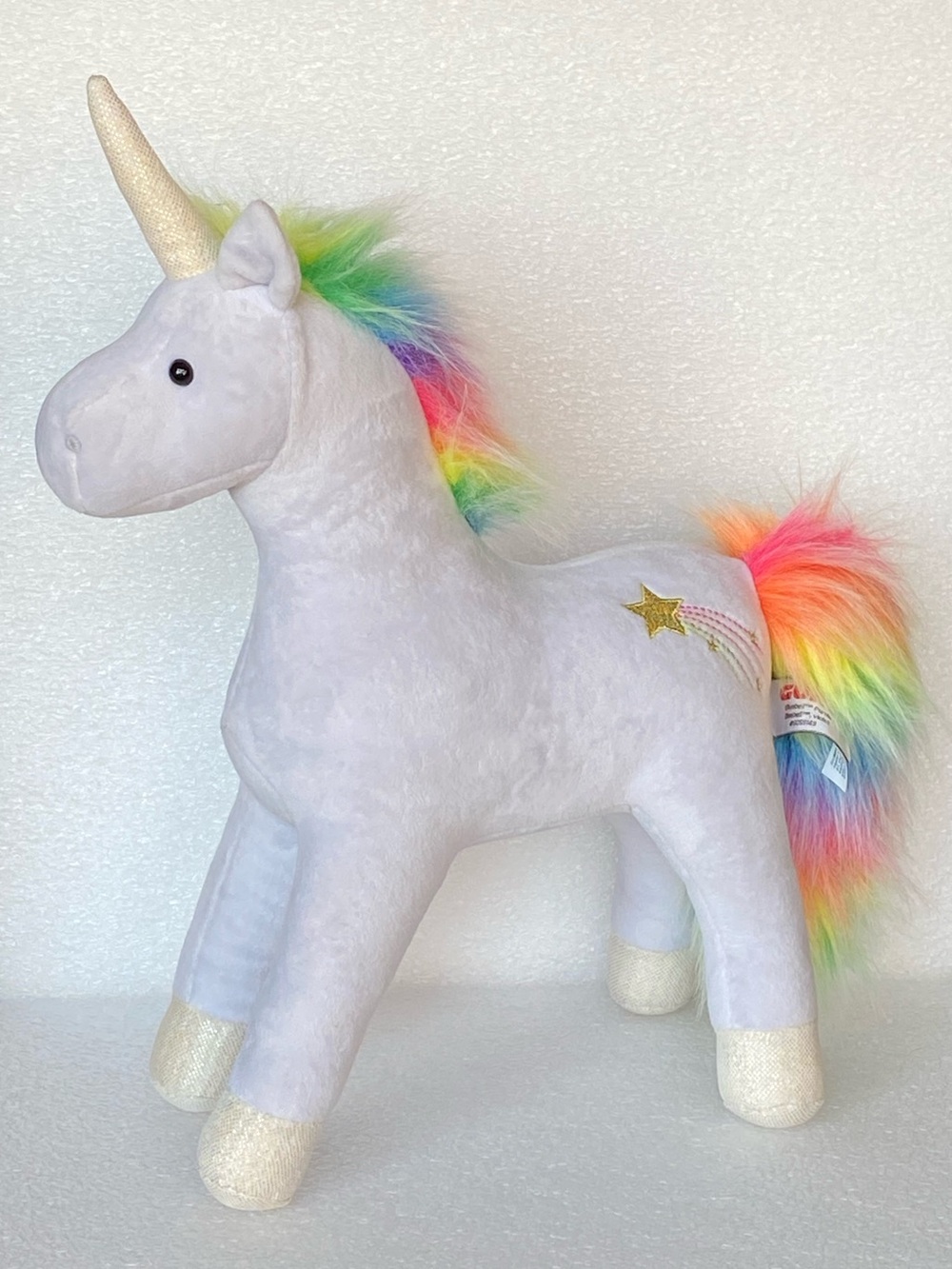 GUND Bluebell Rainbow Unicorn Plush Toy White Standing Stuffed Animal 15"